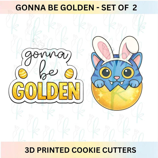 Gonna Be Golden -  Set of 2 K-Pop Easter Day 3D Printed Cookie Cutters