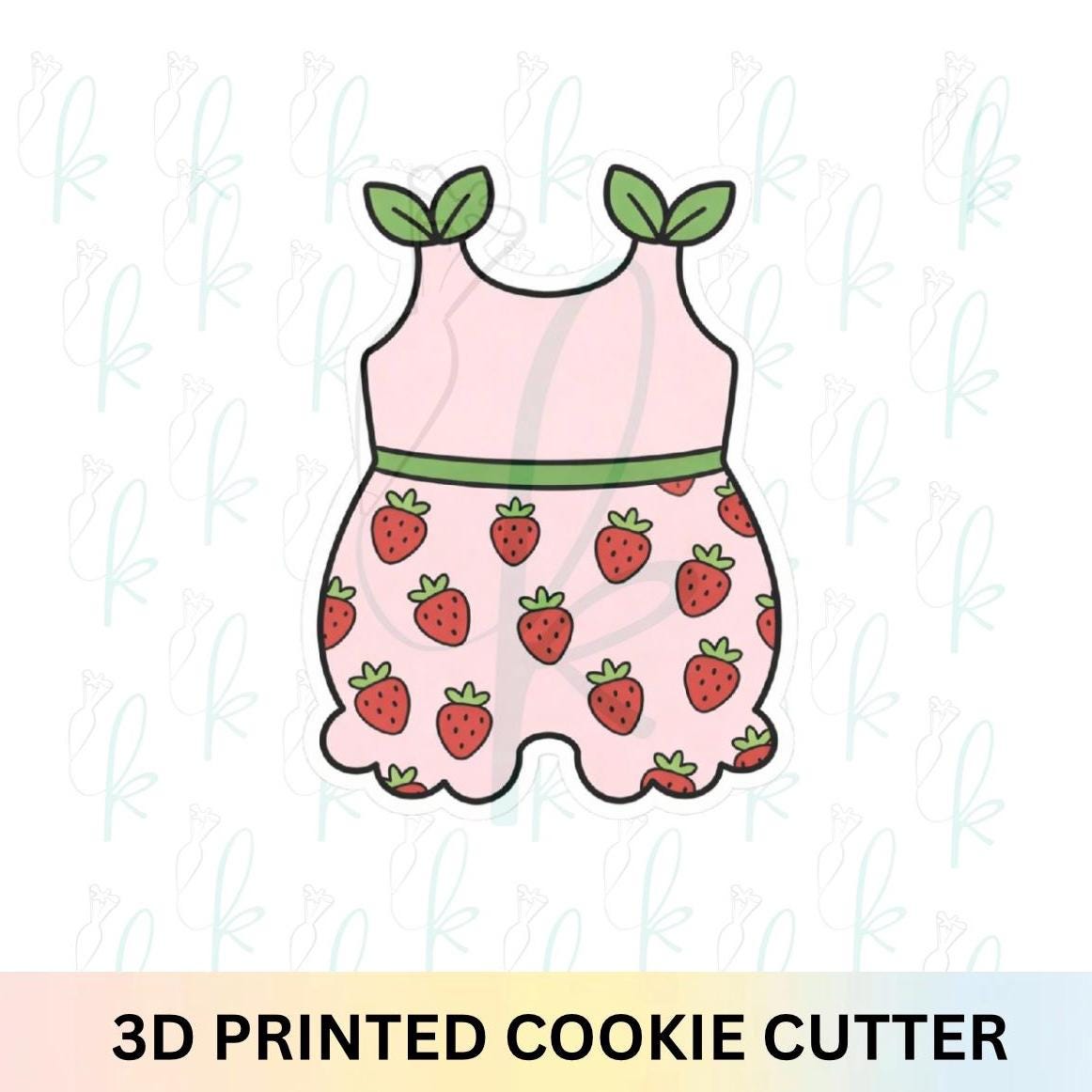 Strawberry Baby Romper Cookie Cutter