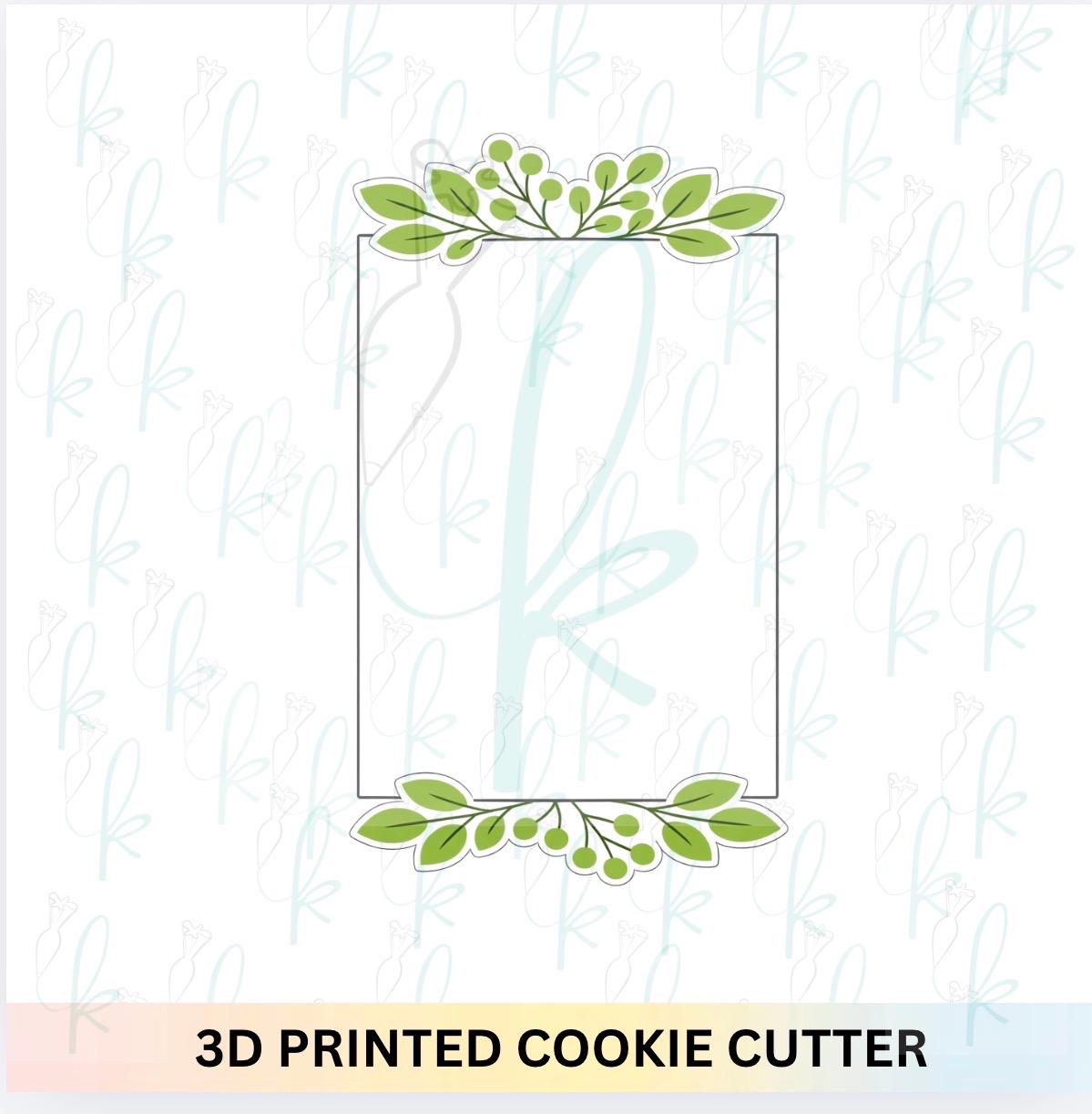 Rectangle Greenery Plaque Cookie Cutter