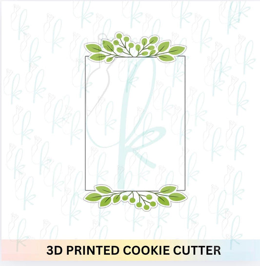 Rectangle Greenery Plaque Cookie Cutter