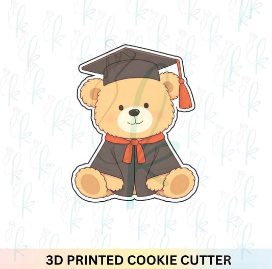 Cute Teddy Bear Grad Cookie Cutter
