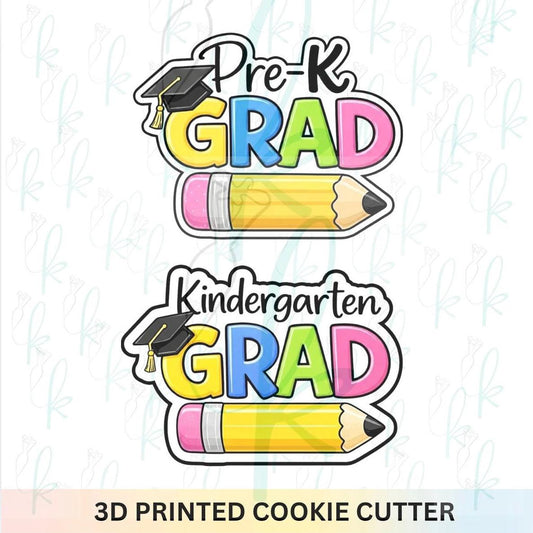 Pre-K Kingergarten Grad Cookie Cutters