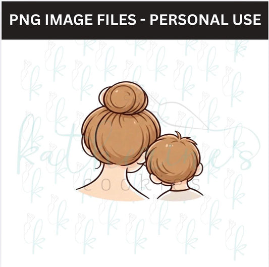 Mom and Son PNG Image
