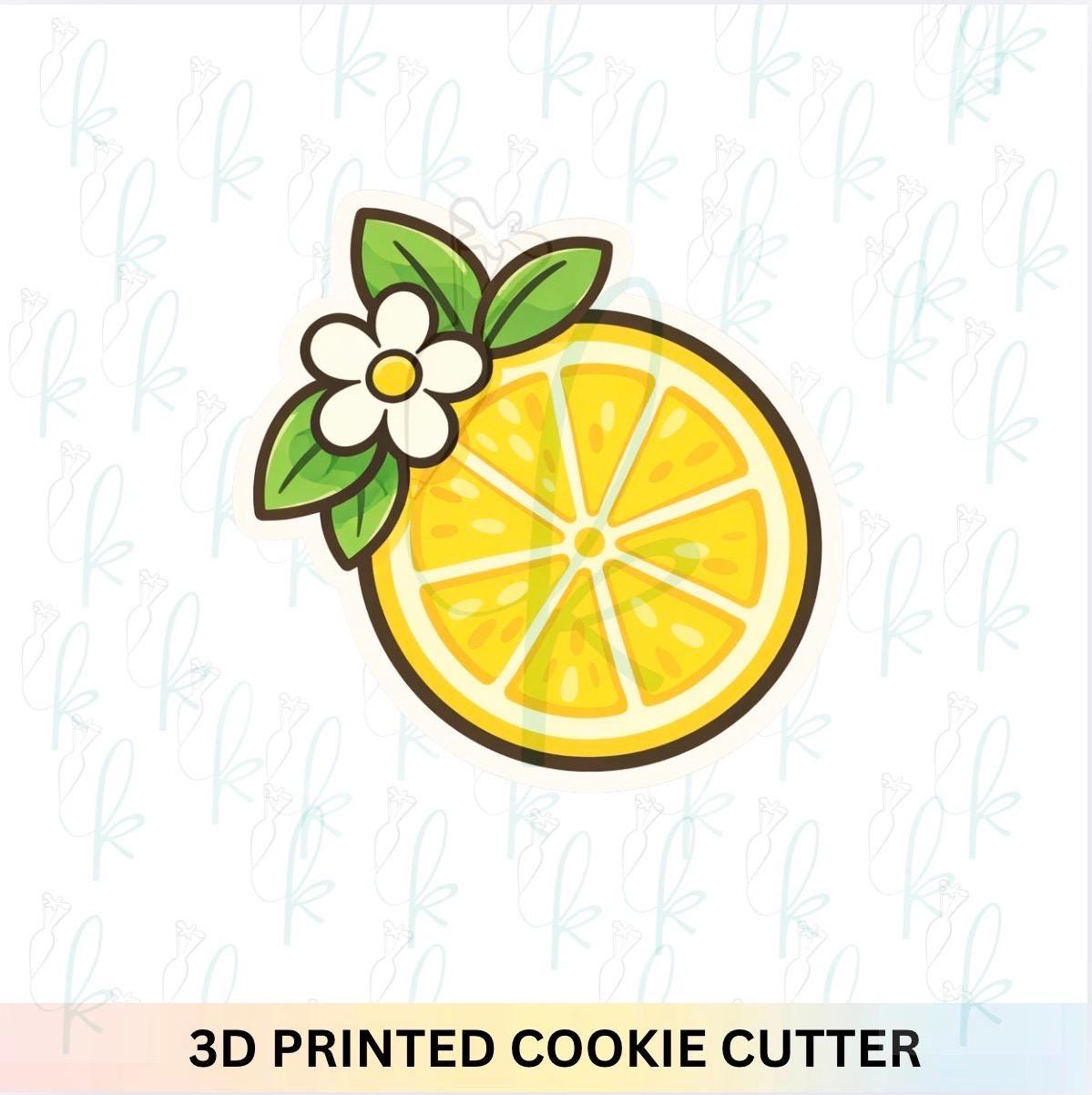 Lemon Slice with Flower Cookie Cutter