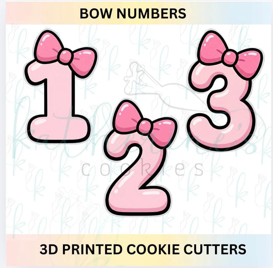 Bow Number Cookie Cutters