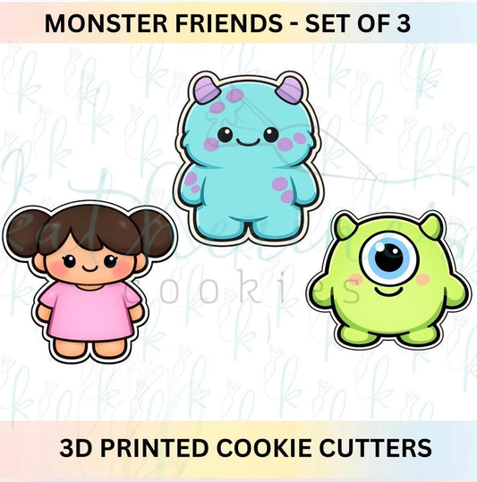 Monster Friends -  Set of 3 Cookie Cutters