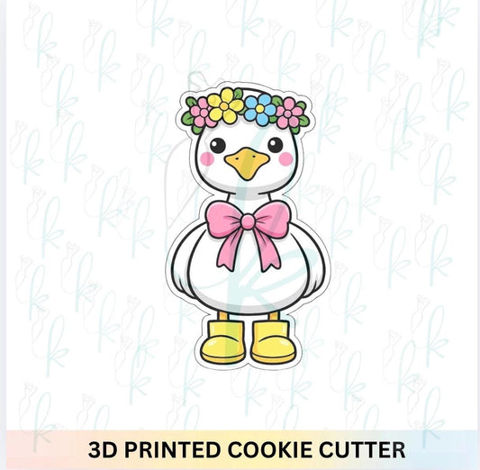 Flower Crown Goose Cookie Cutter