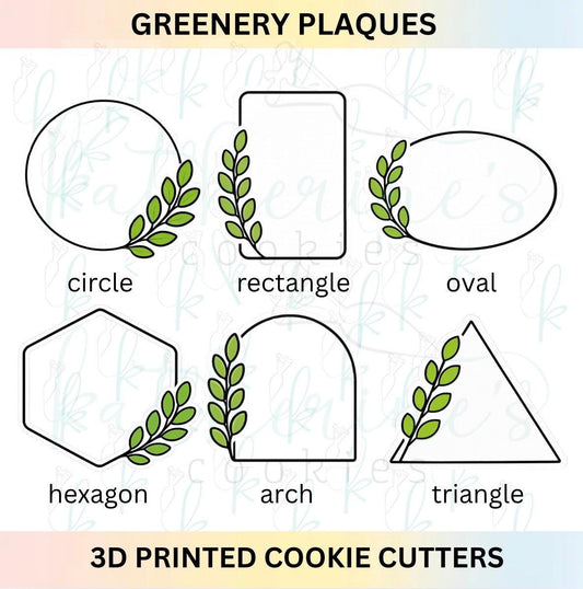 Greenery Plaque Cookie Cutters
