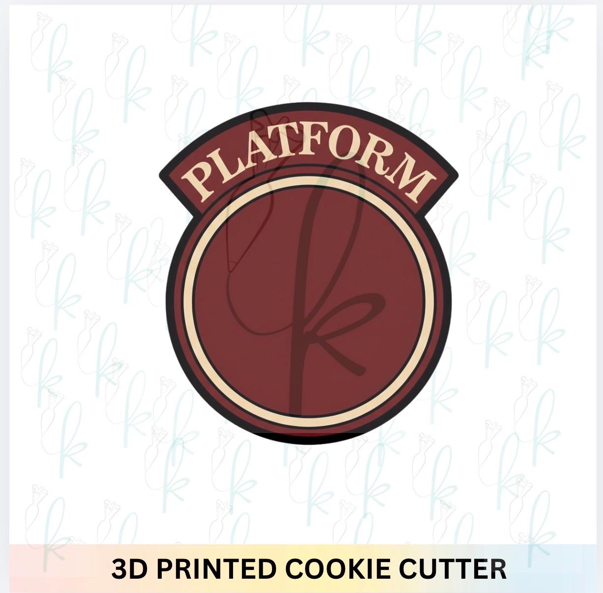 Train Platform Sign Cookie Cutter