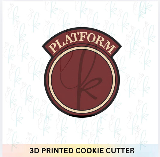 Train Platform Sign Cookie Cutter