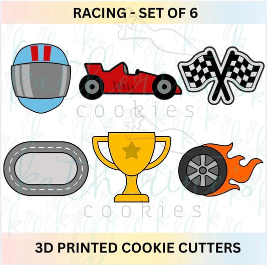 Car Racing - Set of 6 Cookie Cutters