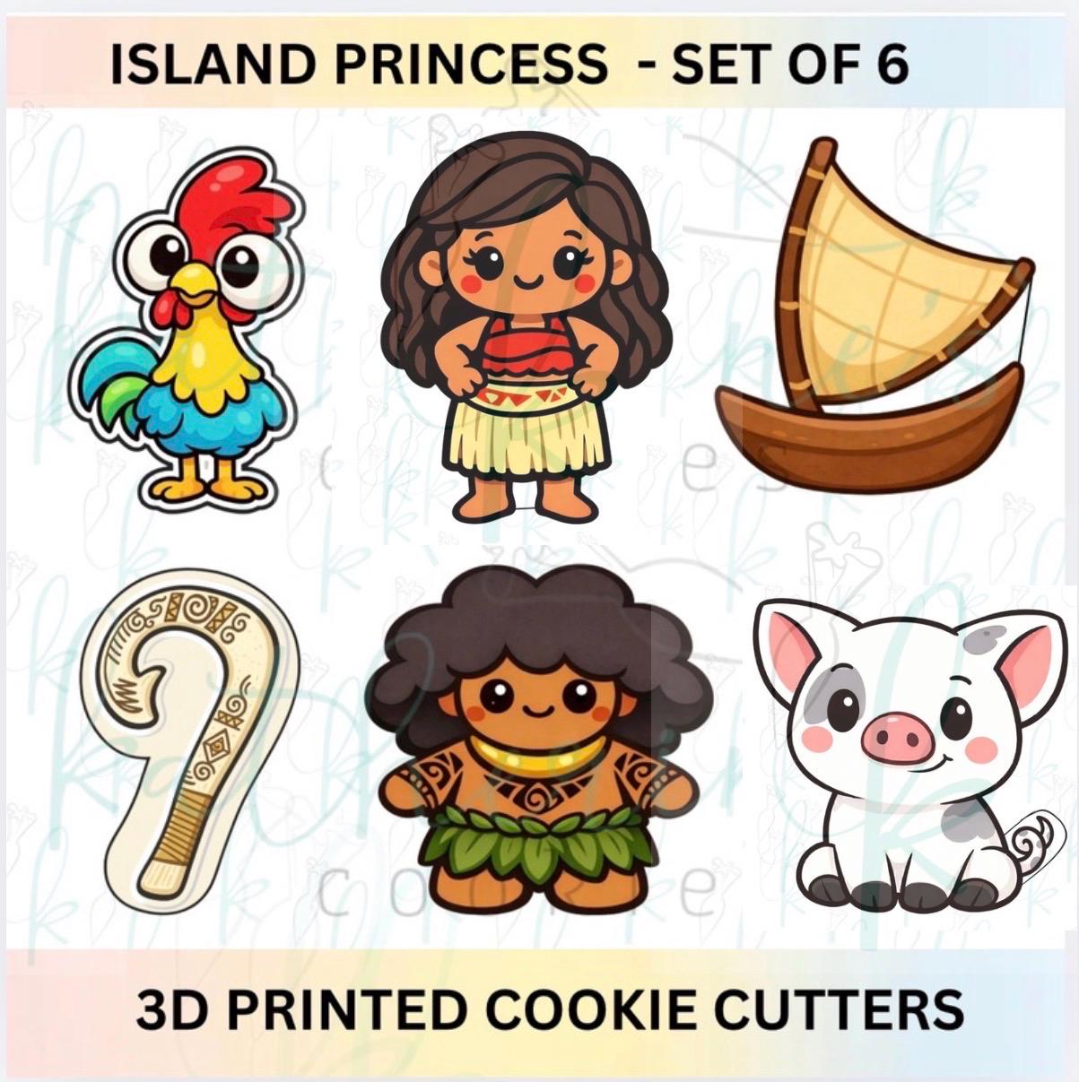 Island Princess - Set of 6 Cookie Cutters