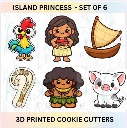 Island Princess - Set of 6 Cookie Cutters