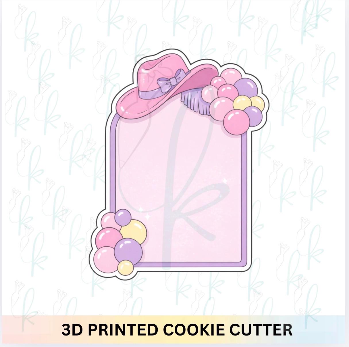 Cowboy Arch Plaque Cookie Cutter