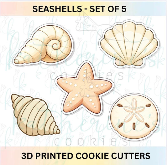 Seashells - Set of 5 Cookie Cutter Set