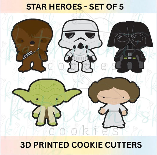 Star Heroes - Set of 5 Cookie Cutters